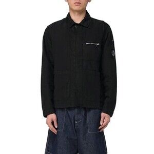 C.P. Company Minimalistic Black Jacket With Classic Collar - NWT